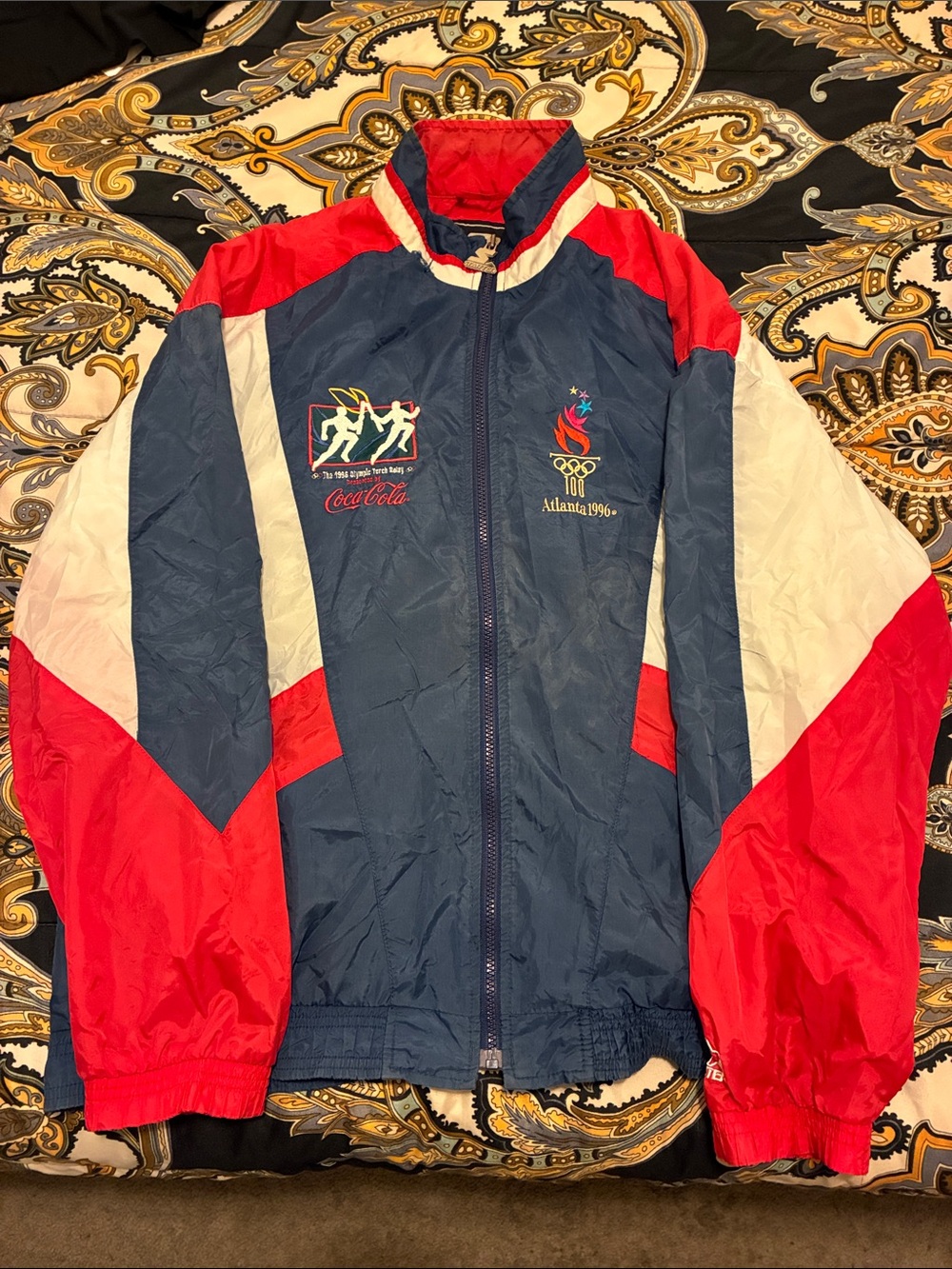Coca Cola Navy, Red & White Atlanta 1996 Men's Windbreaker